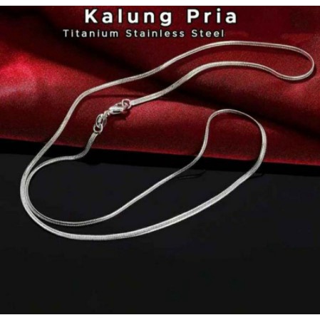 Korea Sederhana Emas Dan Perak Kalung Trendi Titanium Kalung Fashion Pria Dan Wanita Aksesoris