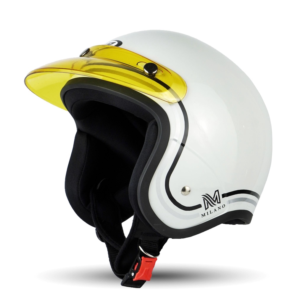 Helm Bogo Polos Helm Retro Pria Wanita SNI pet warna