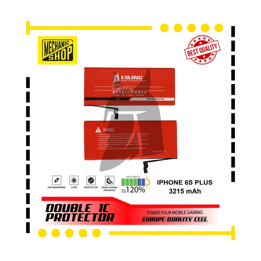 BATERAI VIKING IPHONE 6S PLUS / IPHONE 6S+ DOUBLE POWER
