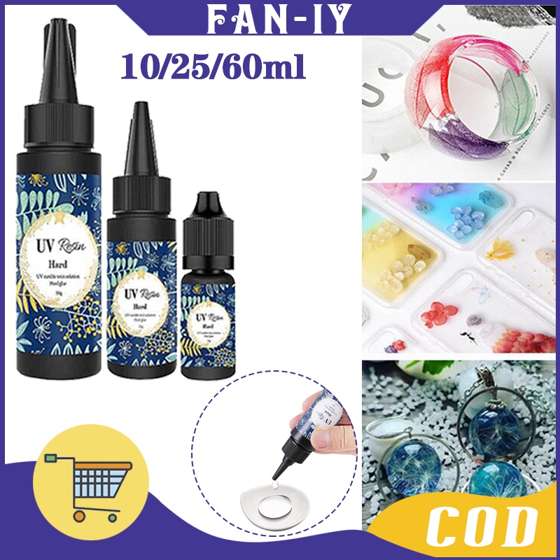 

10/25/60g Resin Ultra Violet / Resin Uv Bening / Lem Uv Resin Hard / Diy Resin Clear