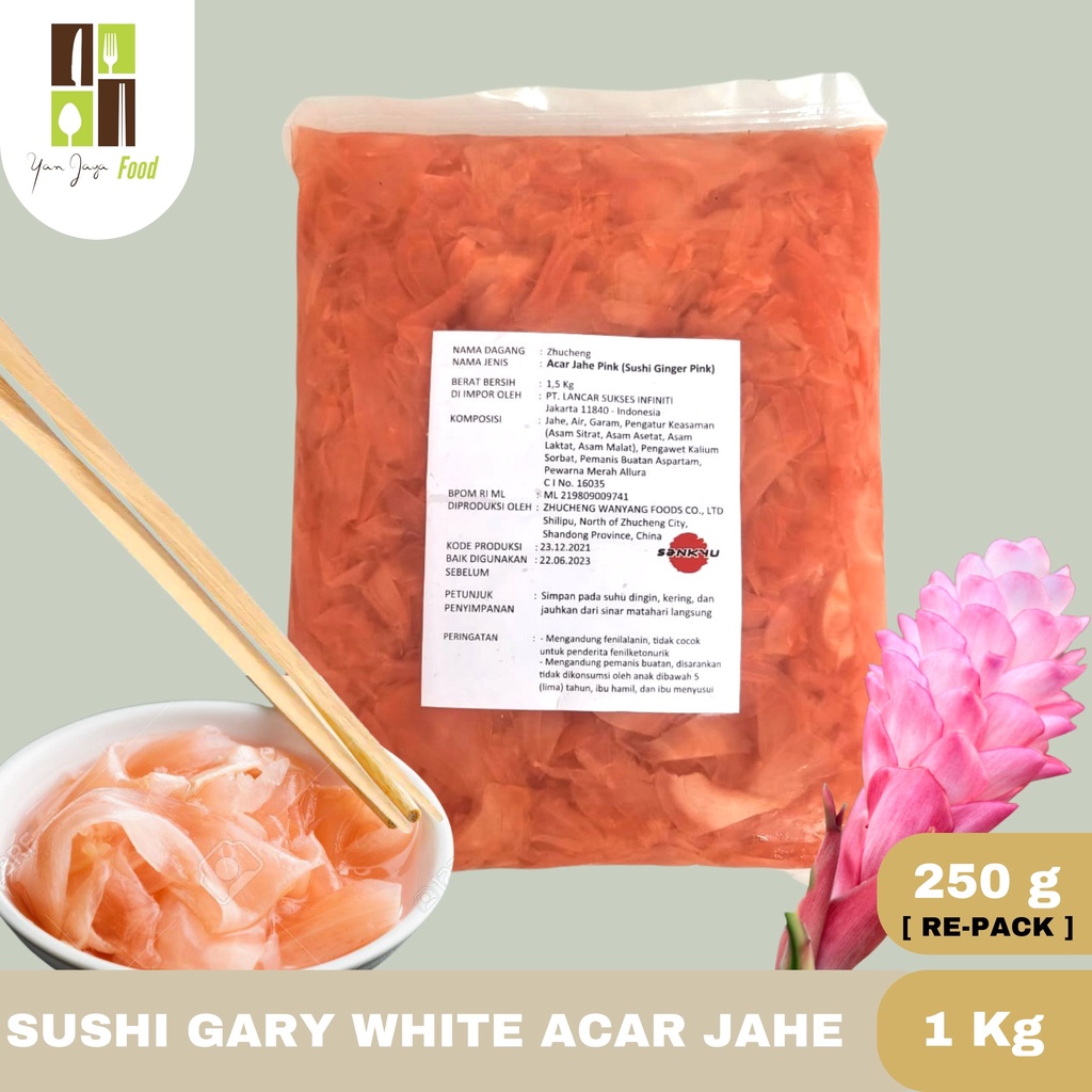 Acar Sushi Gary Pink Acar Jahe Jepang Ginger Pickled [1kg/220g]