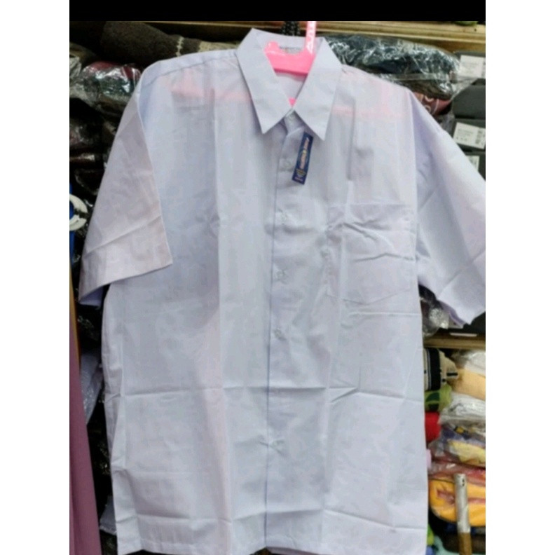 Kemeja Putih Polos JUMBO  Seragam Anak Sekolah Lengan Pendek / Lengan Pamnjang