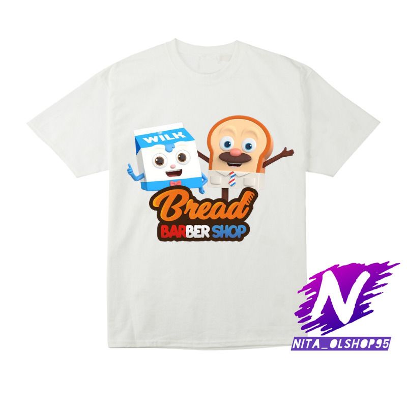 baju anak kaos anak kartun bread barbershop