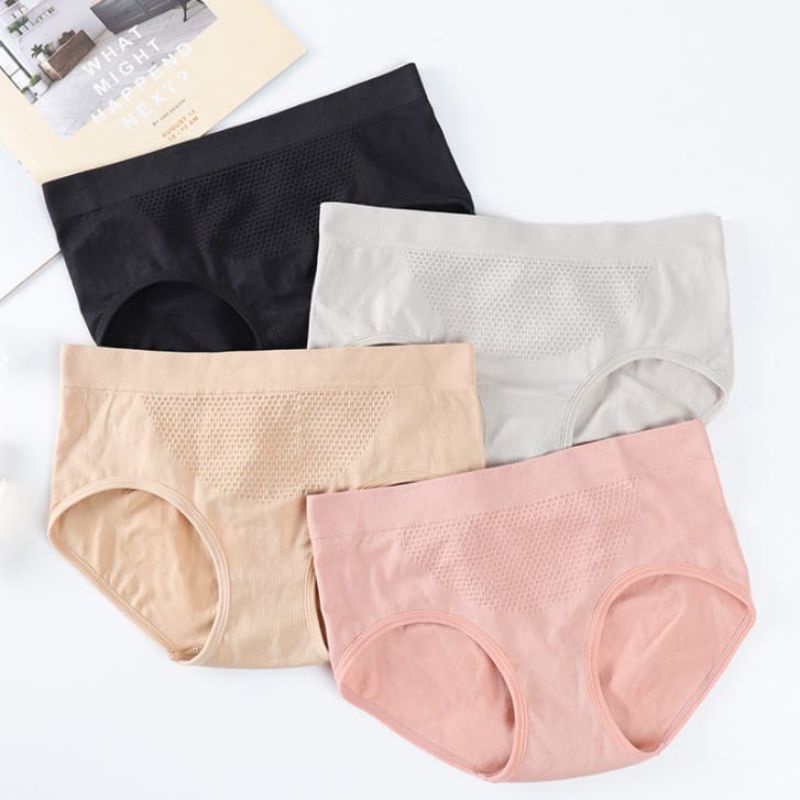 Celana Dalam Highwaist Wanita Brief Seamless Elastis