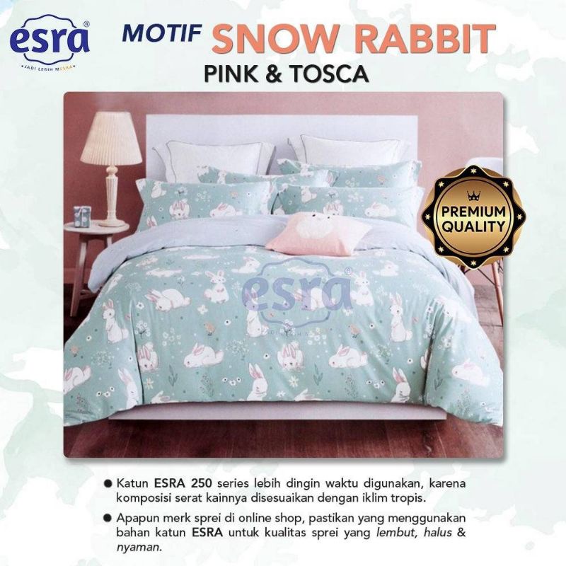 Kain sprei meteran motif anak snow rabbit