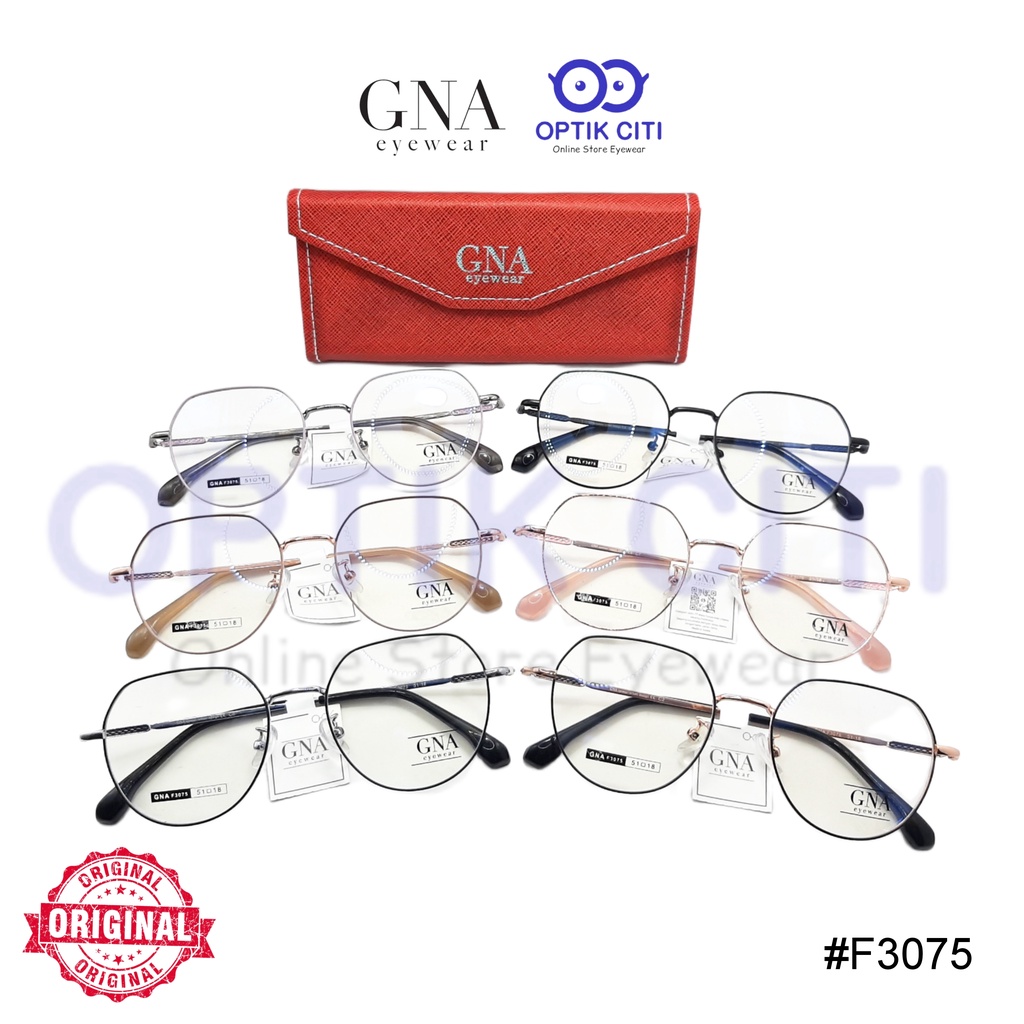 Frame Kacamata Wanita GNA Titanium F3075 Original
