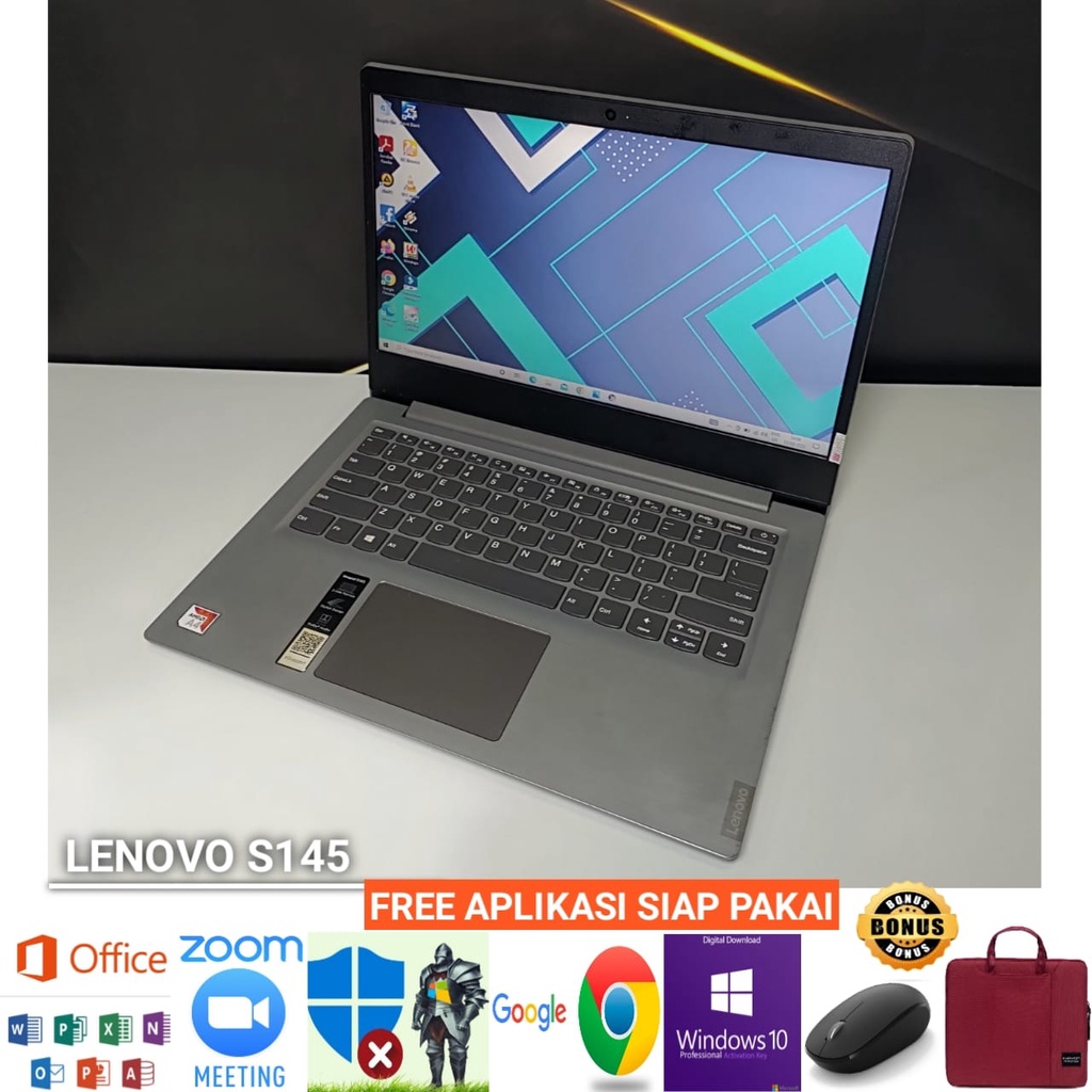 Laptop lenovo ideapad S145 AMD A4 Ram 4gb SSD 128gb backlight - windows 10