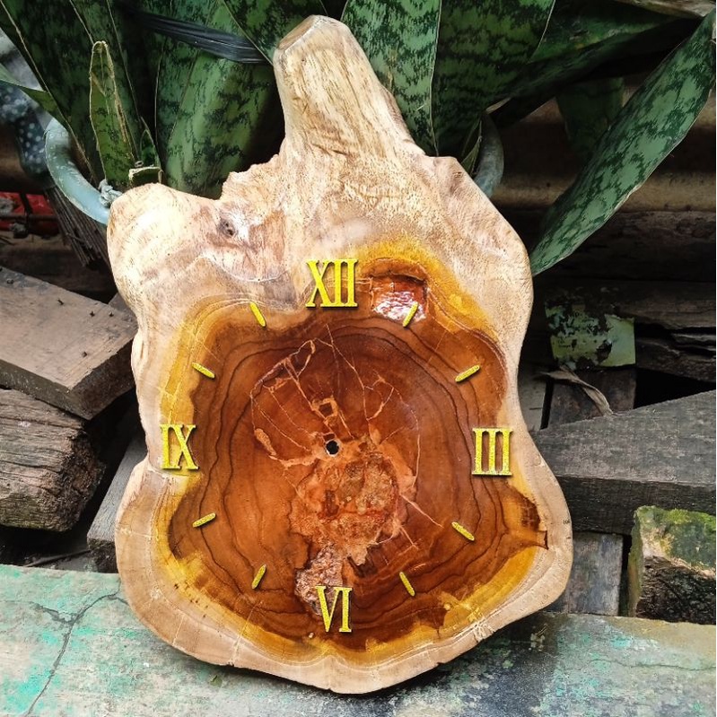 JAM DINDING AESTHETIC SENI EROPA MESIN SWEEP TEBAL 3 CM