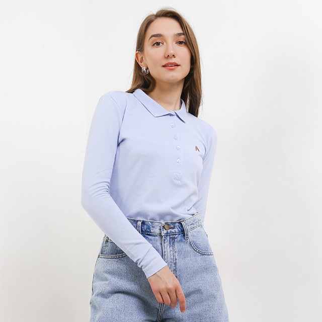 Hush Puppies Kaos Polo Wanita Almyra Light Blue