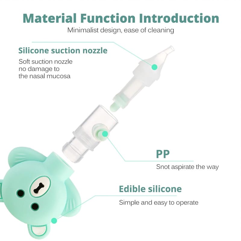 NIA BABY SILICONE CARTOON NASAL ASPIRATOR - ALAT PEMBERSIH / SEDOT INGUS BAYI BAHAN SILIKON KARAKTER