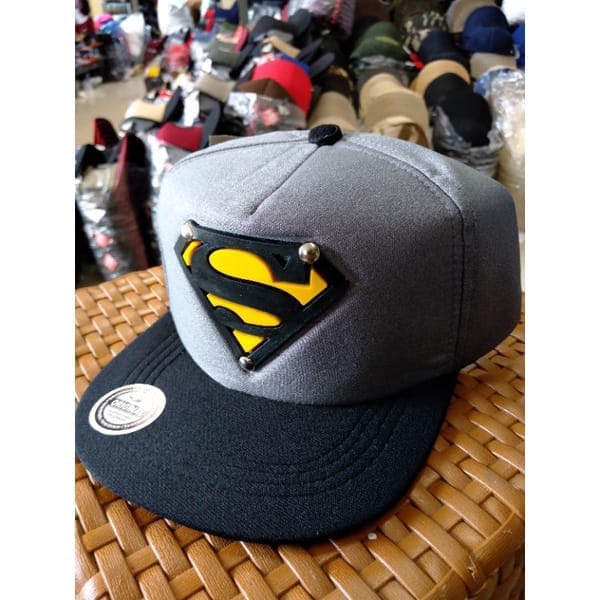 Topi Snapback Anak Laki Laki Logo Superman Bisa bayar di tempat