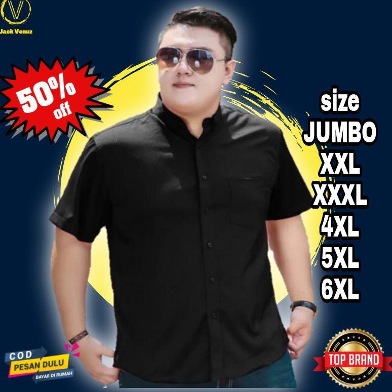 NEW STOCK Kemeja Jumbo Cowok Lengan Pendek Baju Hem Pria