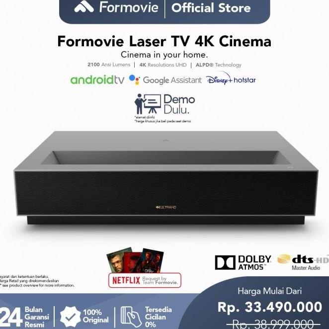 Formovie Laser Pro 4K Smart Projector 2100 Ansi Lumens Memc Android Tv Streethuupsstore