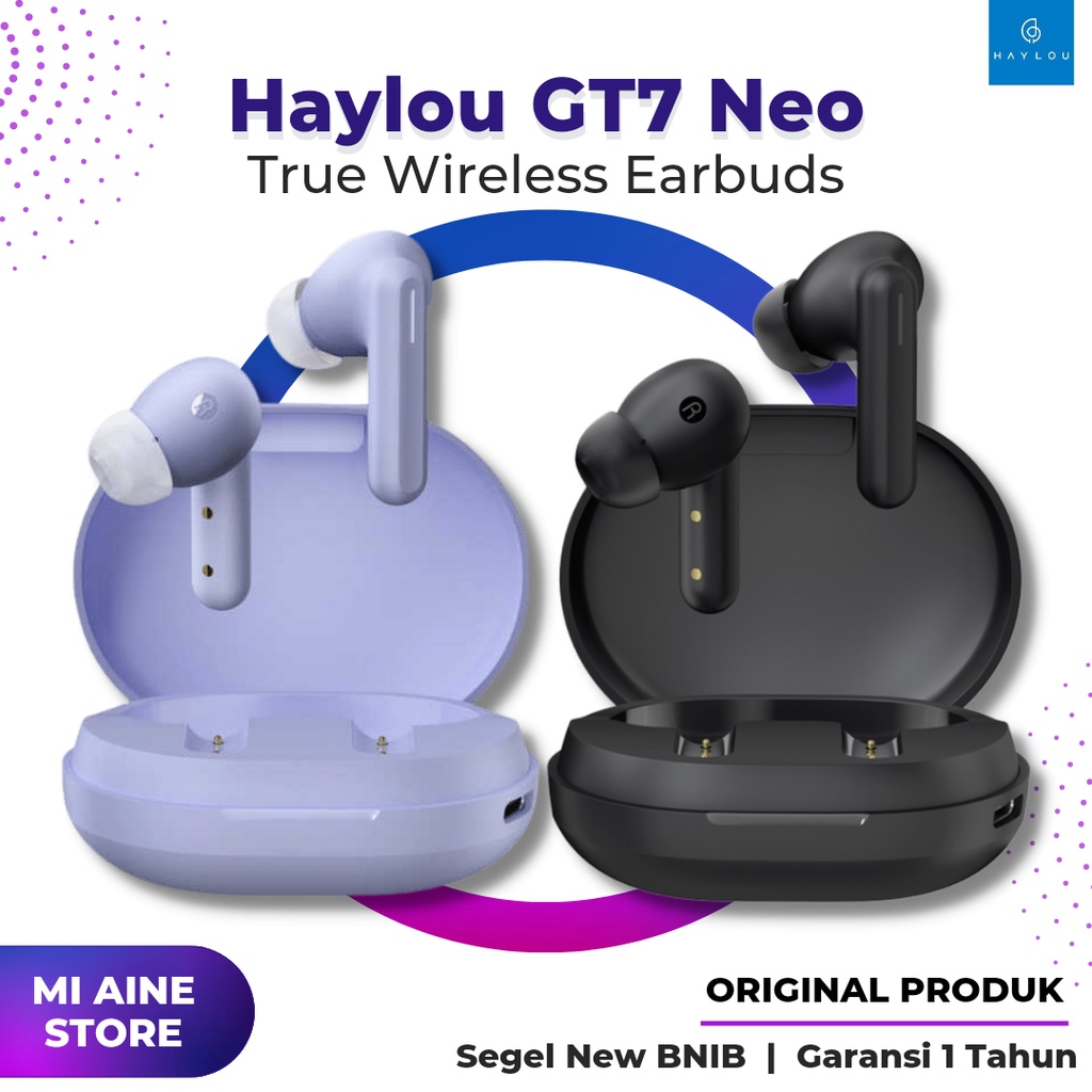 Haylou GT7 Neo TWS Wireless Earphone Headset Bluetooth 5.3 Stereo Alt GT5 GT1 Pro Earbuds Original G