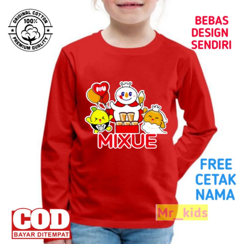 BAJU ANAK LENGAN PANJANG KAOS ANAK LENGAN PANJANG KAOS MIXUE ANAK BAHAN PREMIUM