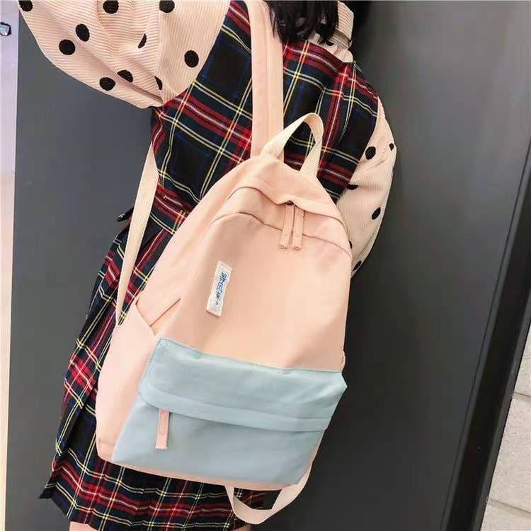 &quot;aurabagss&quot; - Tas Anak Ransel Sekolah Anak SD SMP Backpack Anak Unisex Dengan Kombinasi 2 Warna Keren Trendy Harga Terjangkau Bisa COD