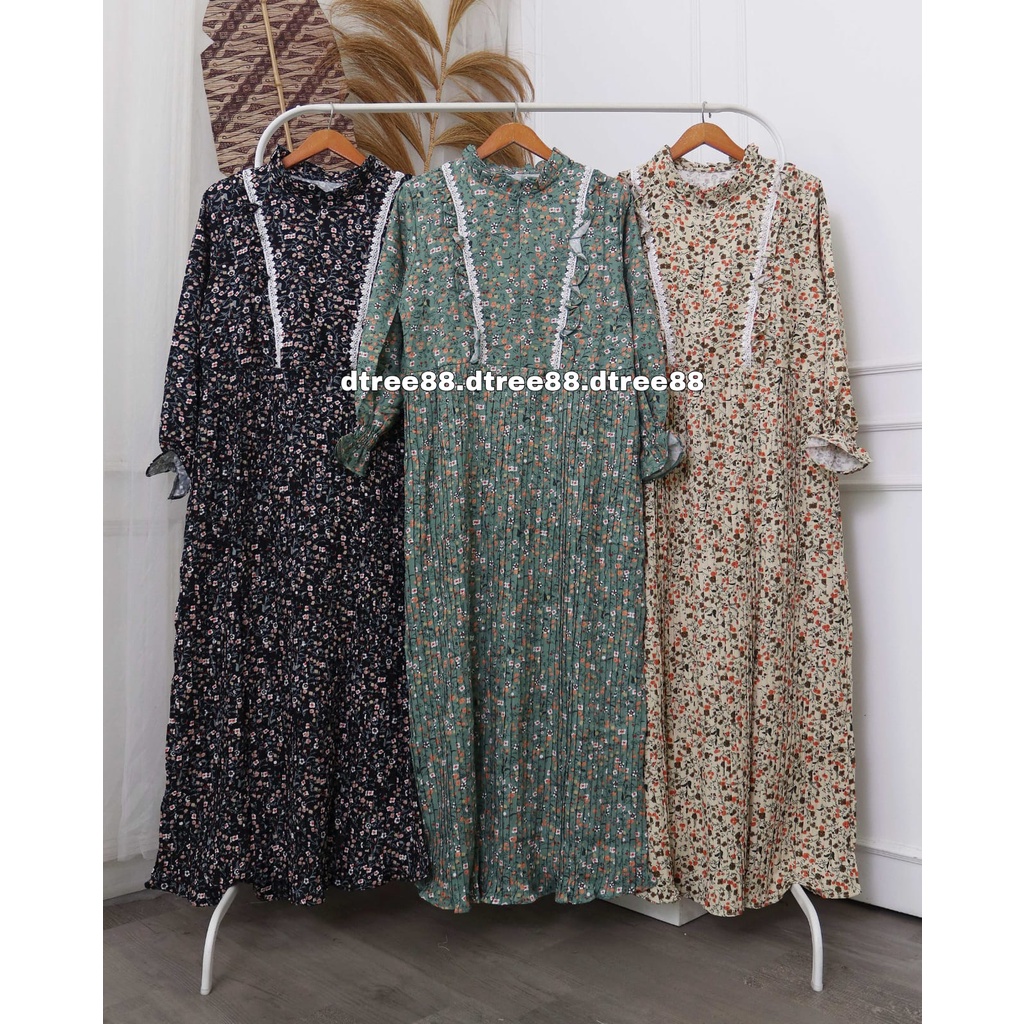 Dtree . Gamis ALMA busui / gamis syakila Ld 104 cm
