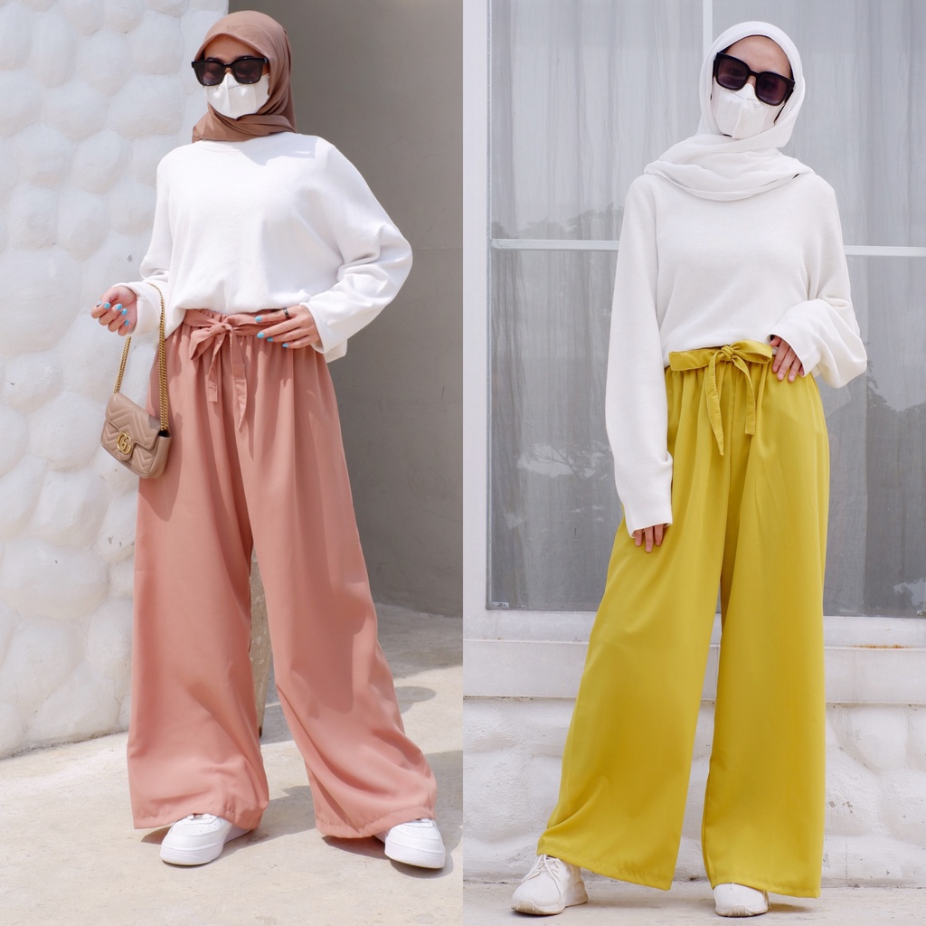 Kulot ribbon pants/celana kulot wanita/kulot ribbon anak perempuan/kulot ribbon premium/kulot ribbon
