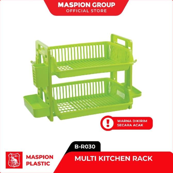 Termurah Maspion B R030 Rak Pengering Piring Mangkok Plastik Susun 2 New