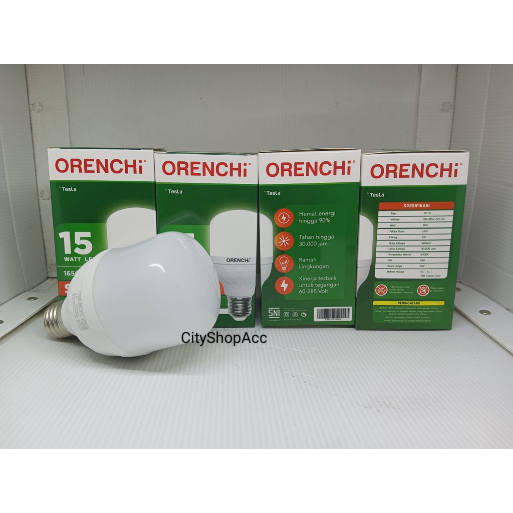 Lampu LED Orenchi Supra 15 Watt Cahaya Putih / Lampu Supra 15Watt SNI