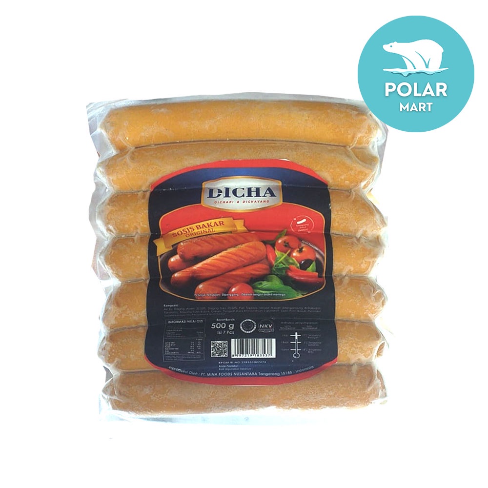 Dicha Sosis Sapi Bakar Bockwurst 7 Pcs (FROZEN FOOD BANDUNG)
