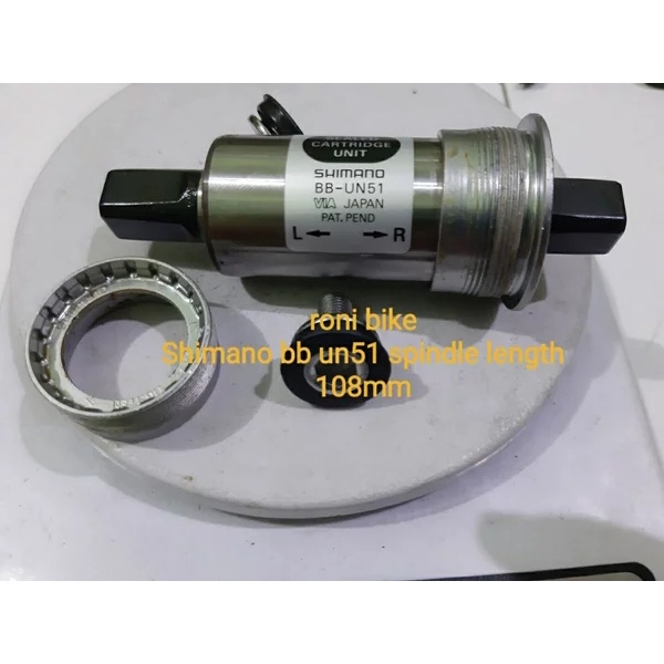 BB Shimano UN51 Lebar spindle 108mm Japan