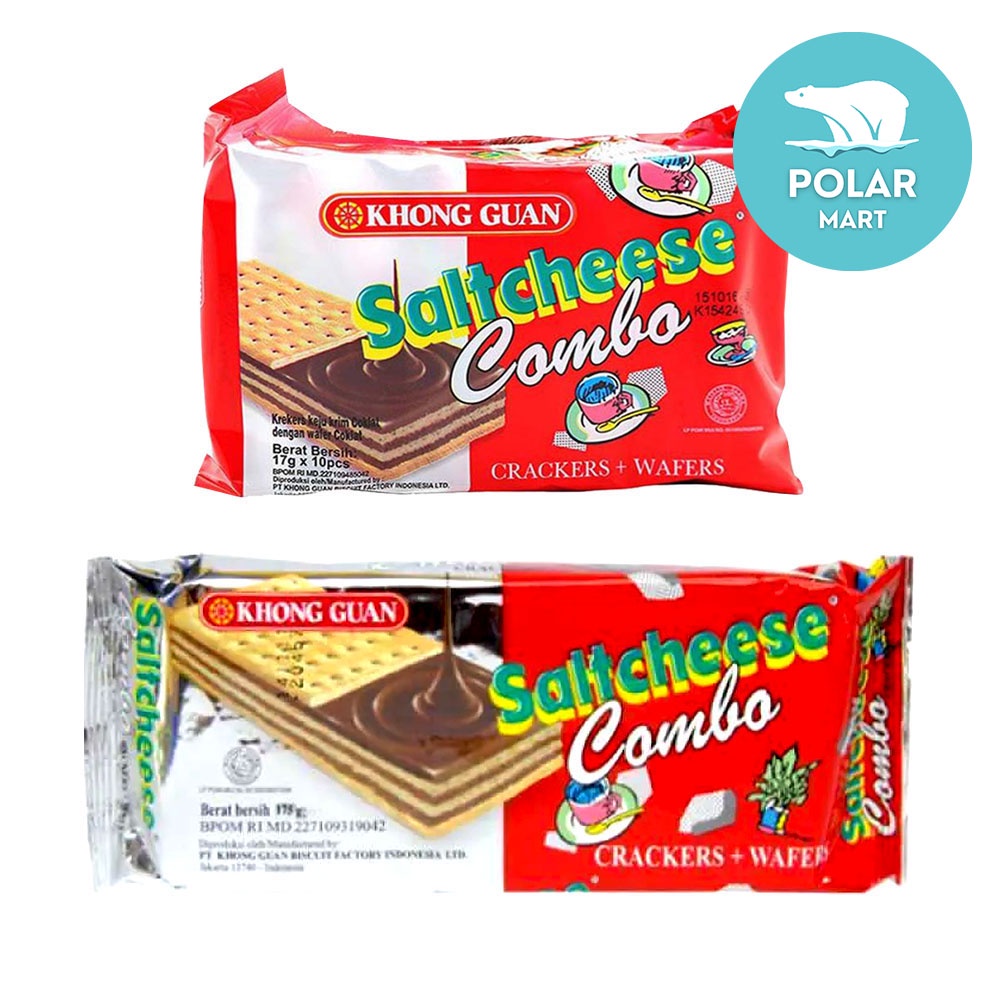 

Khong Guan Saltcheese Combo Cracker Coklat Variasi Original 175g & Sachet Isi 10pcs 170 Gram