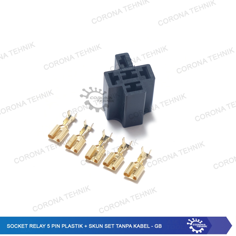 Plastik + Skun Set Tanpa Kabel - GB Socket Relay 5 Pin