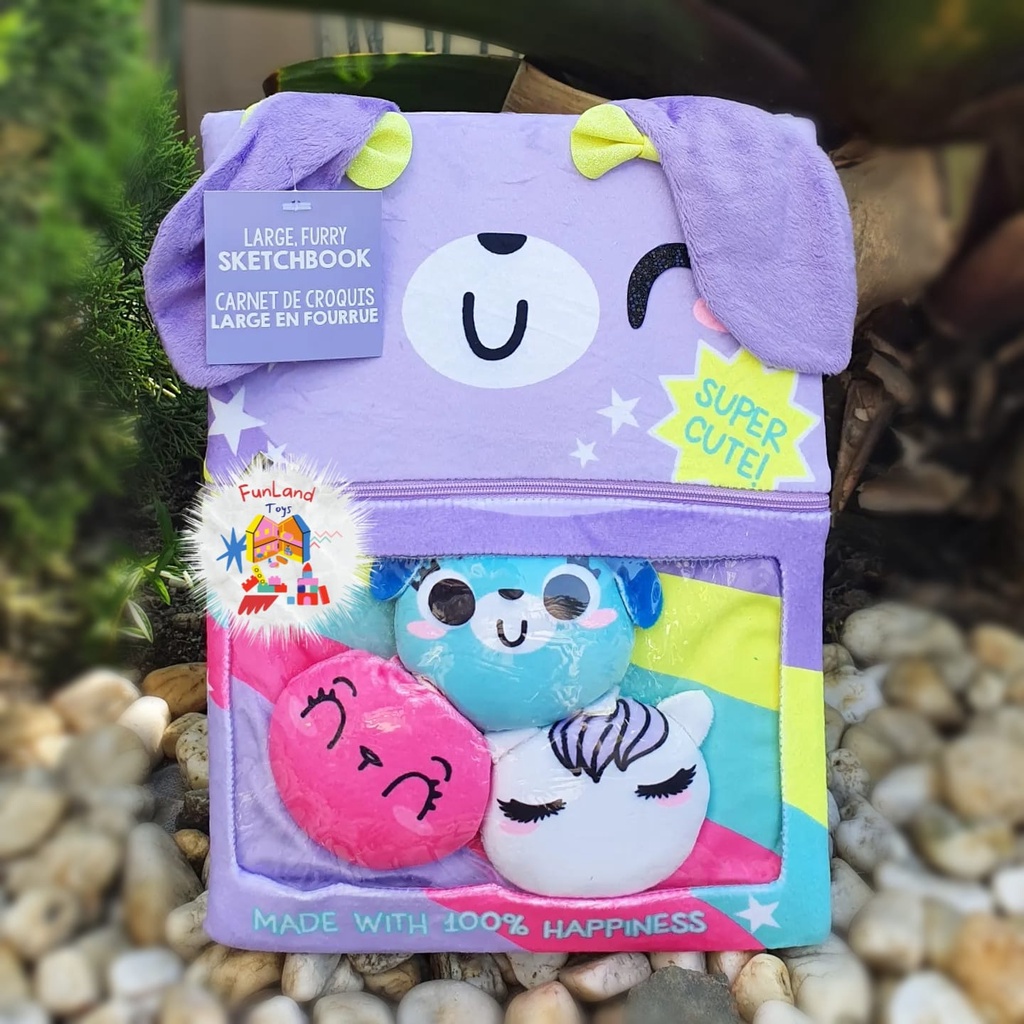 

Puppy Candy Plush Sketchbook - Purple
