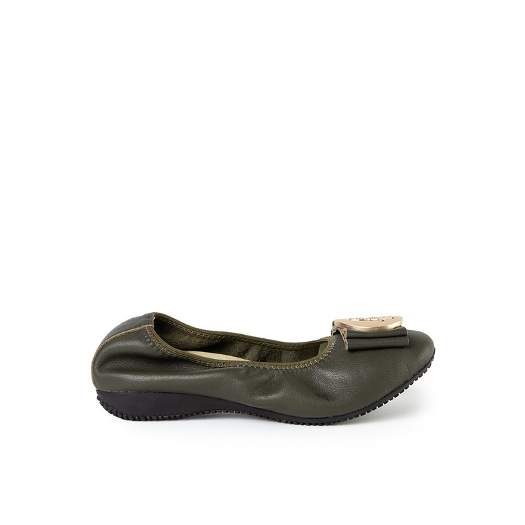 Sepatu Flat Hush Puppies Original Rubber outsole Lepes Outdoor Kasual Ori Maiza Wanita Dewasa Hijau 