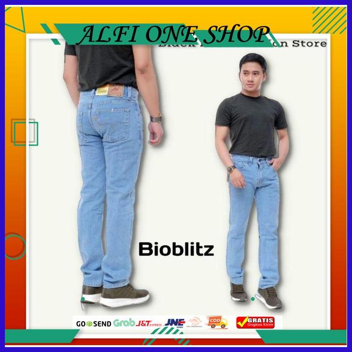 STANDART JEANS PANJANG PRIA REGULER JEANS HITAM, GARMENT 27 - 44 HIGHT QUALITY