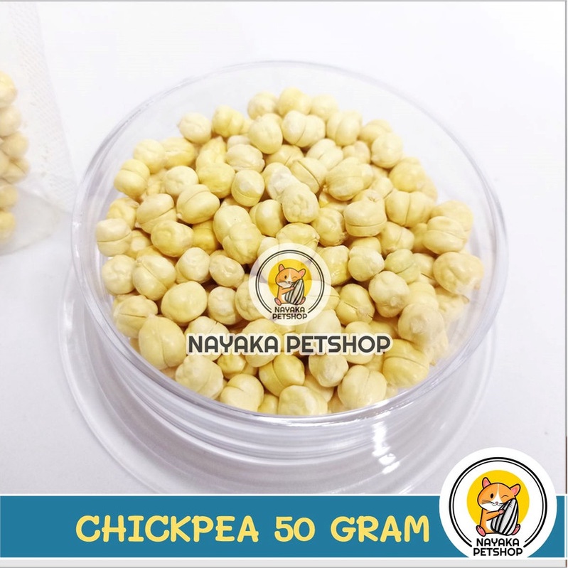 Camilan Hamster Kacang Chickpea 50 gram Cemilan Kacang Arab Ekstra Food Camilan Hewan