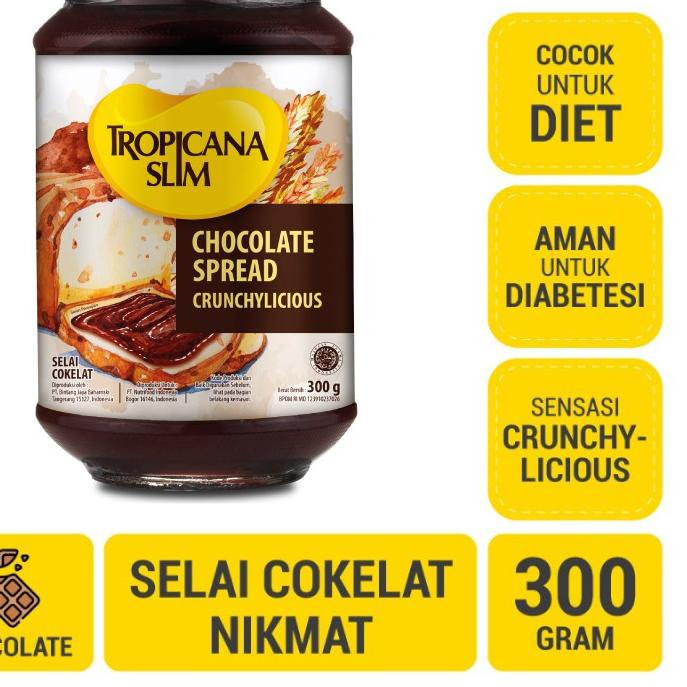 

QualityControl⚡️-Tropicana Slim Chocolate Spread 300g - Selai Cokelat Nikmat Tanpa Gula Pasir