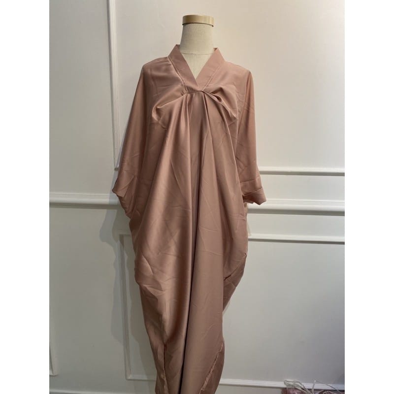 ARIEL GAMIS KAFTAN LEBARAN OVERSIZE DRESS PANJANG ATASAN WANITA SATIN SILK PREMIUM (AMD)