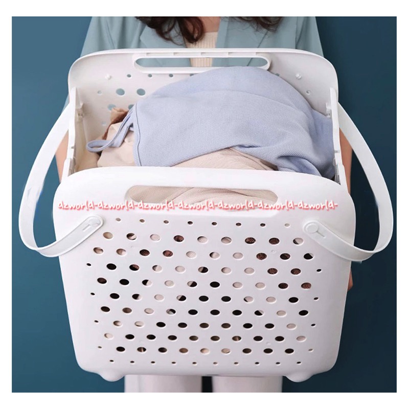 Stora Laundry Bag Fodable Green Keranjang Laundry Warna Hijau Keranjang Laundri Lipat Keranjang Baju Kotor Storange