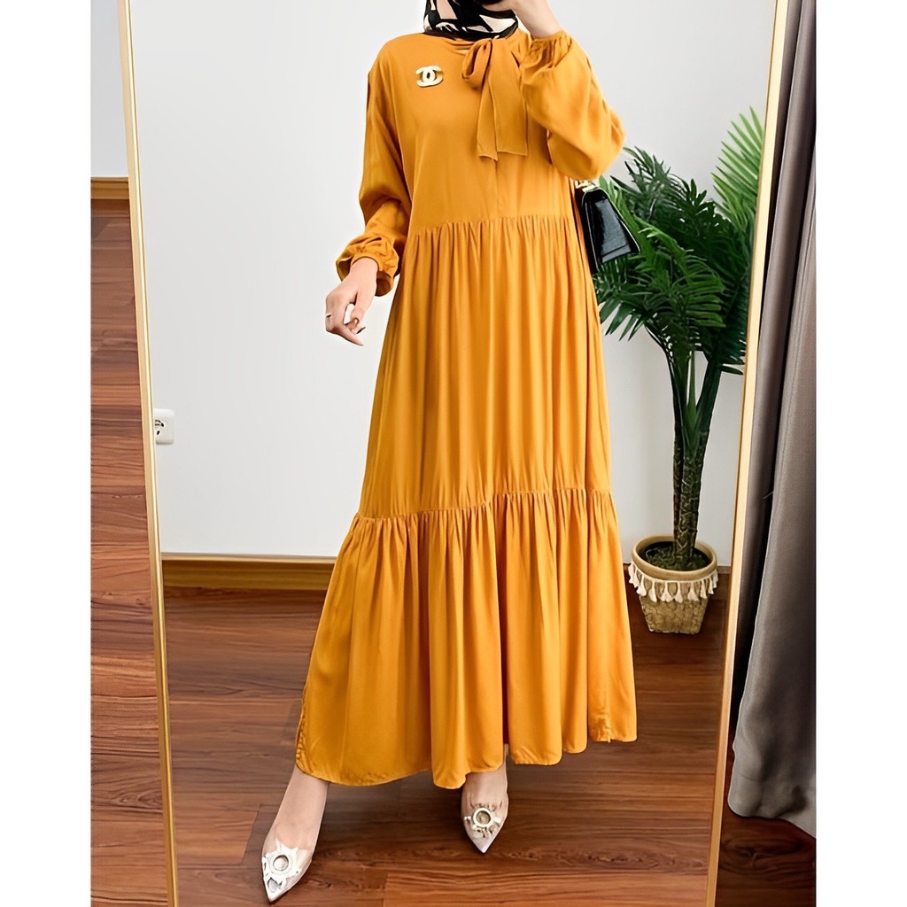 DUTA FASHION | Gamis Hera Midi Dress Wanita