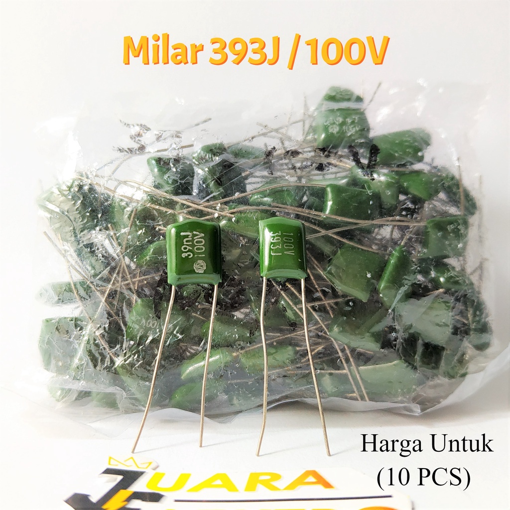 (10 PCS) Capasitor Milar 393J / 100V | Kapasitor Milar 393 J / 100 Volt