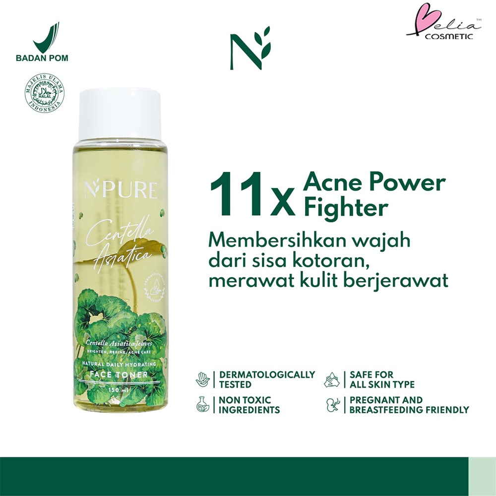 ❤ BELIA ❤ NPURE Toner Series | Noni Probiotics | Centella Asiatica | Licorice Milky Spotlight | Marigold Clearing Petal | N'PURE | BPOM