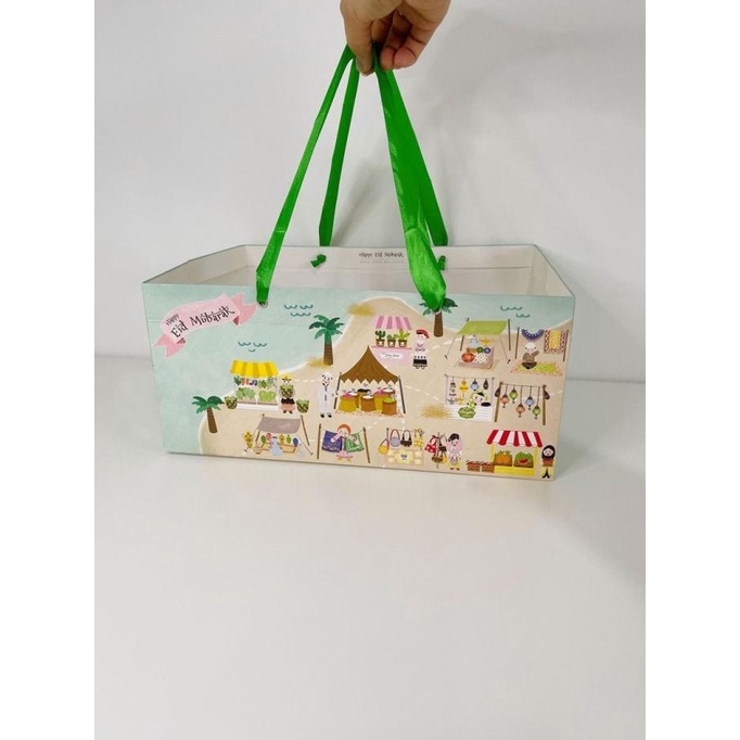 

TAS HAMPERS [DIJUAL] PAPERBAG LEBARAN GOODIE BAG PARCEL IDUL FITRI UKURAN EL09I09A82L