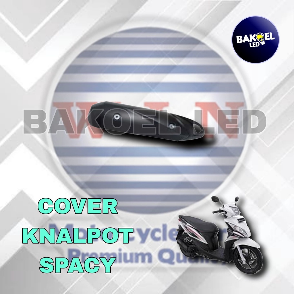 Cover tutup knalpot motor tameng knalpot SPACY merk WIN . TUTUP KNALPOT SPACY