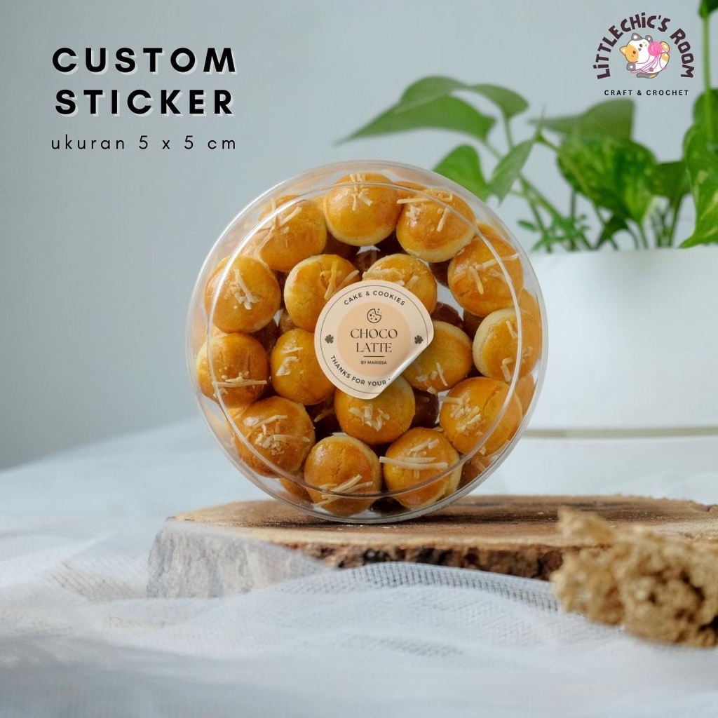 

[KONSUL DESAIN DULU BARU CO - MIN. 40 pcs] 5 x 5 cm CUSTOM STICKER ONLINE SHOP STICKER PRODUK CHROMO CHROME VINYL MURAH BEBAS DESAIN
