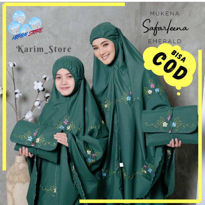 MUKENA COUPLE IBU DAN ANAK PEREMPUAN SAFARLEENA TERBARU PREMIUM KATUN