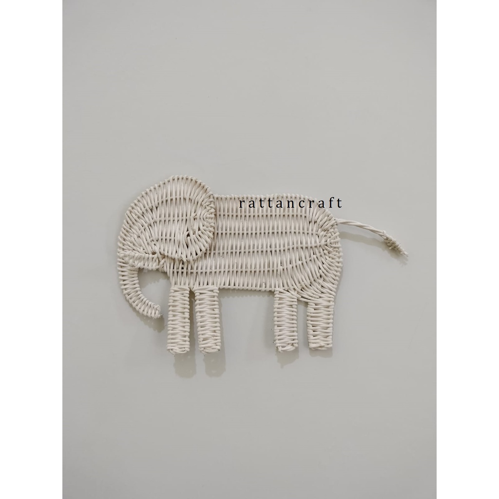 Rotan hiasan dinding Gajah / Rotan hiasan dinding