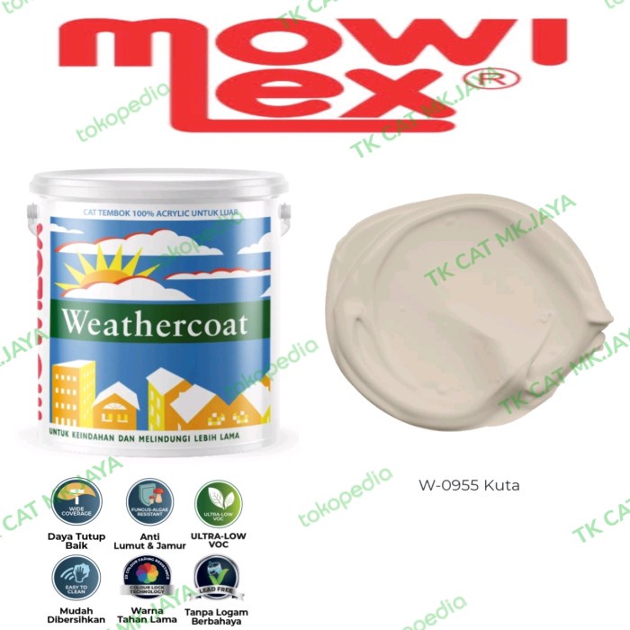 cat tembok mowilex weathercoat exterior / luar W-0955 Kuta