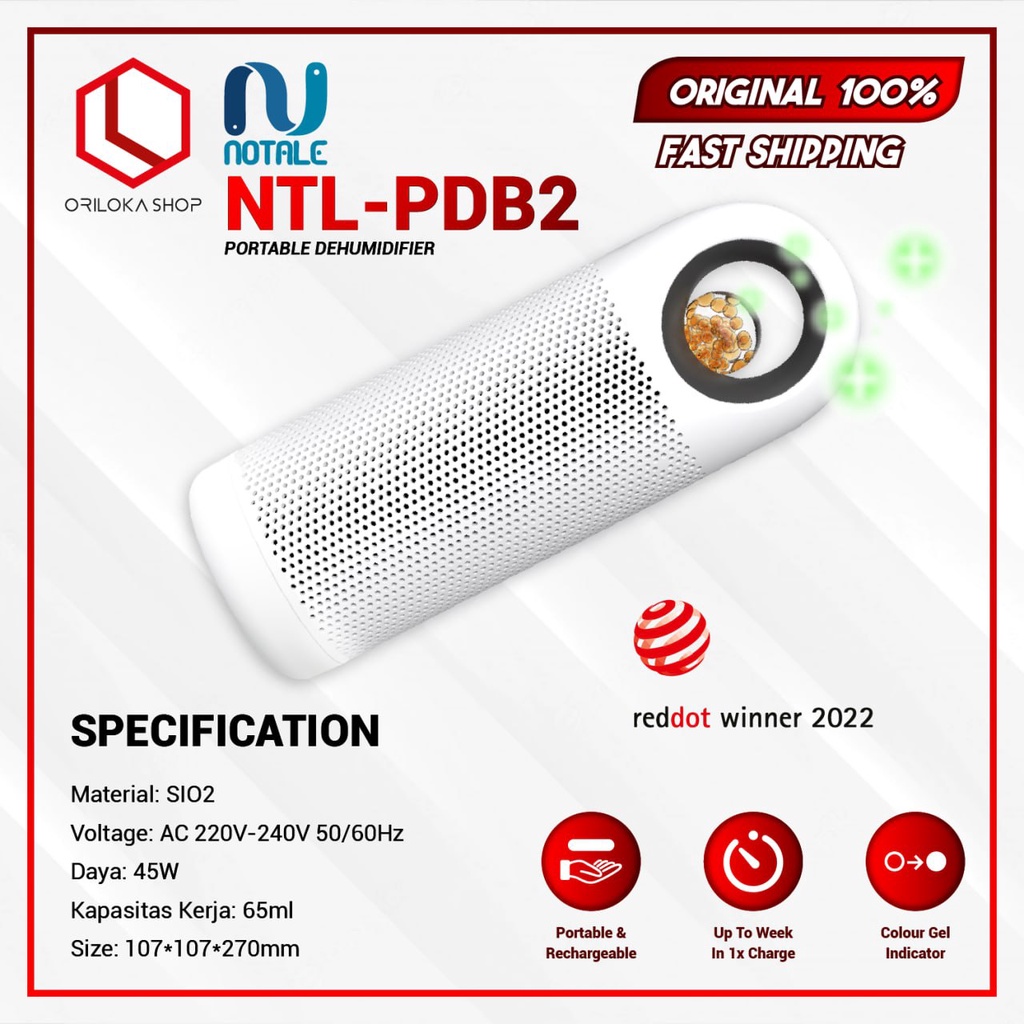 Notale Replacement Dehumidifier Portable NTL-PDB2