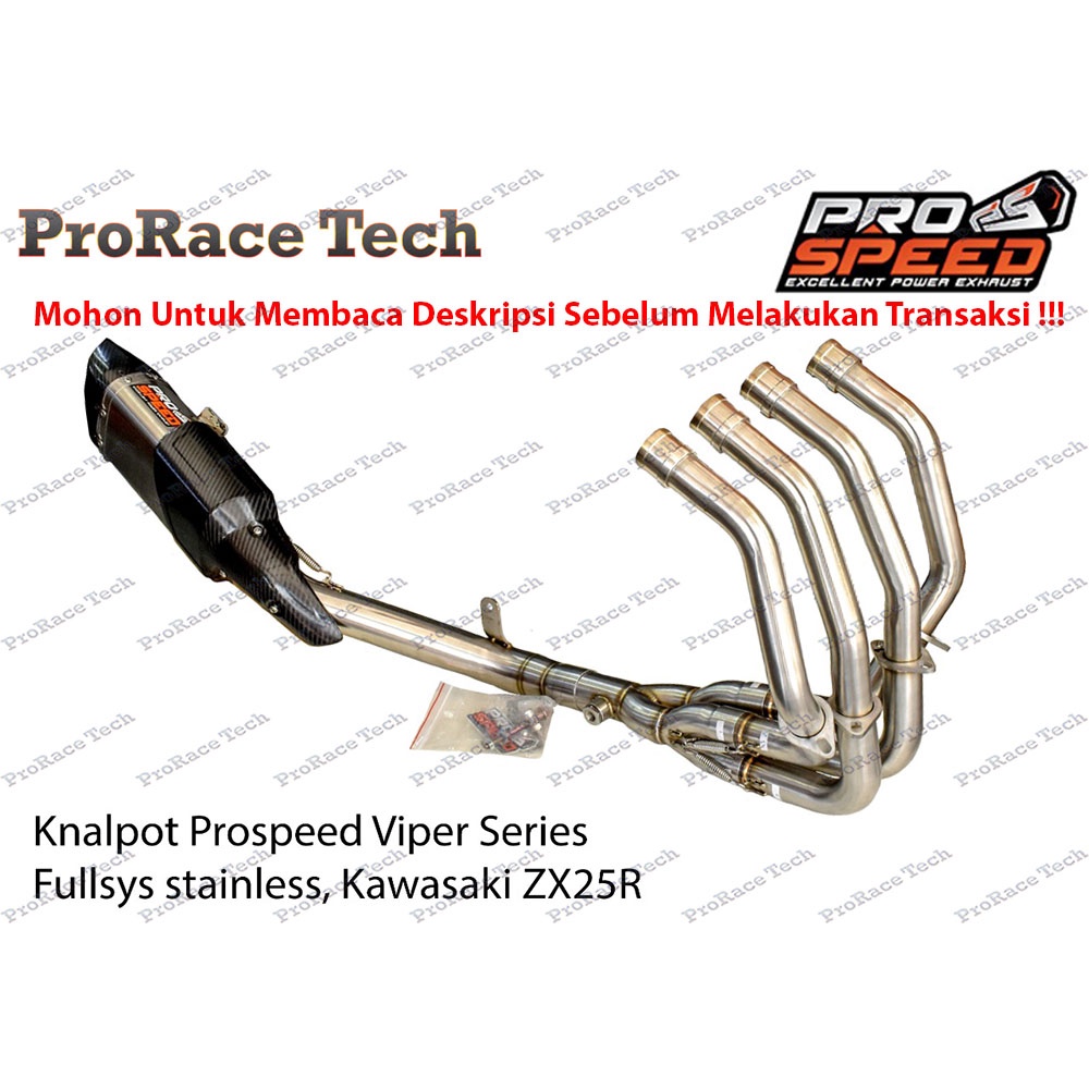 Knalpot Prospeed Viper Series Full System ZX25R 4 Cylinder