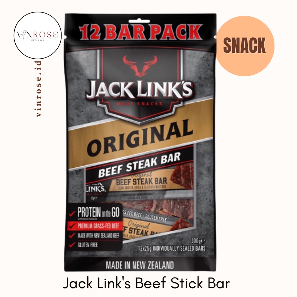 

[1 Pcs] Jack Link's Beef Steak Bar Beef Jerky Original Import/ Snack