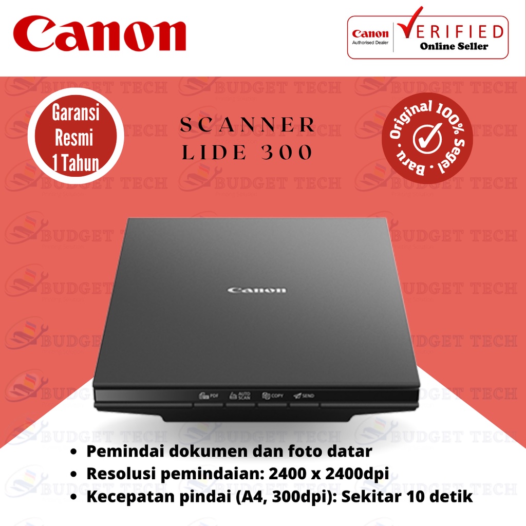 SCANNER CANON LIDE 300 / CANON LIDE300 / Scanner Flatbed CanoScan LiDE 300 New Original garansi resmi