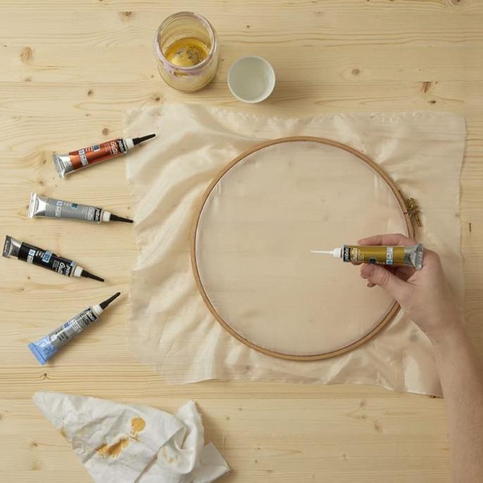 

Pebeo Setasilk Gutta Outliner Fabric Paint Color Cat Warna Kain DIY