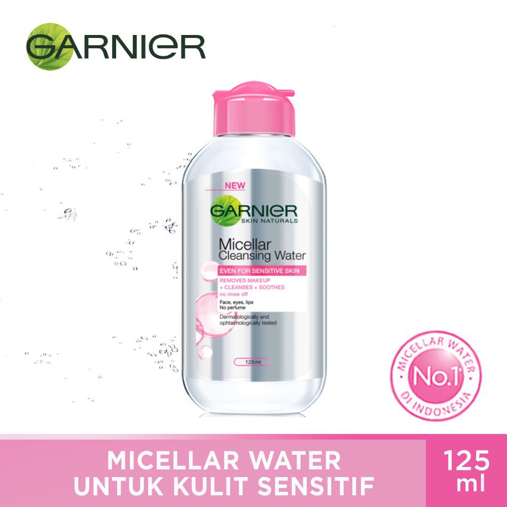 GARNIER MICELLAR WATER BLUE (NEW) / PINK / KUNING VIT C - SKINCARE PEMBERSIH WAJAH &amp; MAKEUP KULIT BERMINYAK,125ML